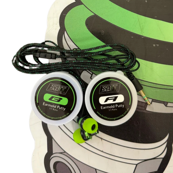 RaceClear Moldable Earphones - GREEN