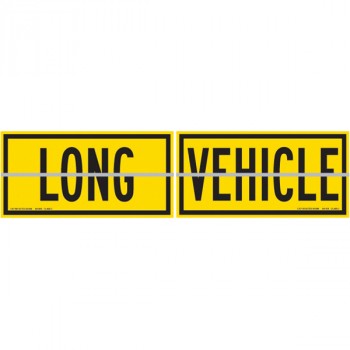 Long Vehicle Sign 2 Piece Hinged (Steel)